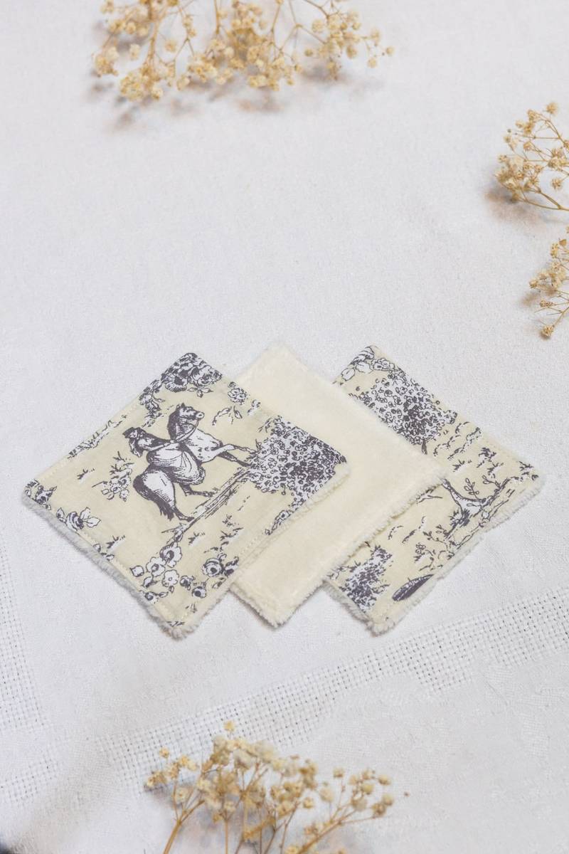 lingettes-démaquillantes-lot-toie-de-lorraine.jpg Lot de 6 lingettes démaquillantes en bambou Oeko-tex ultra douces