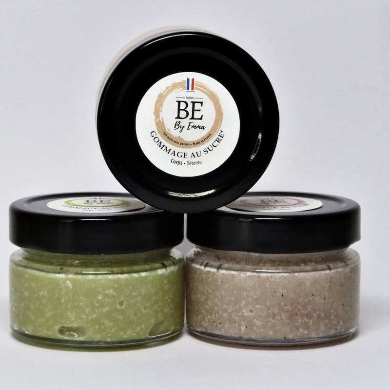 gommages-naturels-au-sucre Trio de gommages naturels et bio BE by Emma